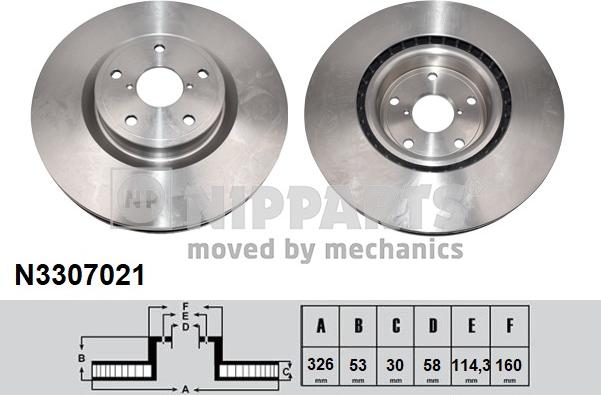 Nipparts N3307021 - Discofreno autozon.pro