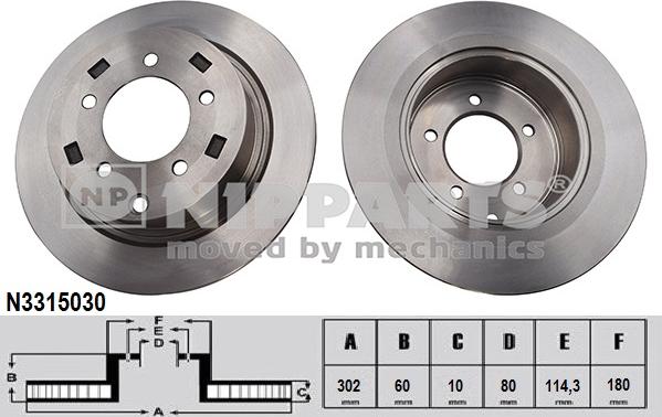 Nipparts N3315030 - Discofreno autozon.pro