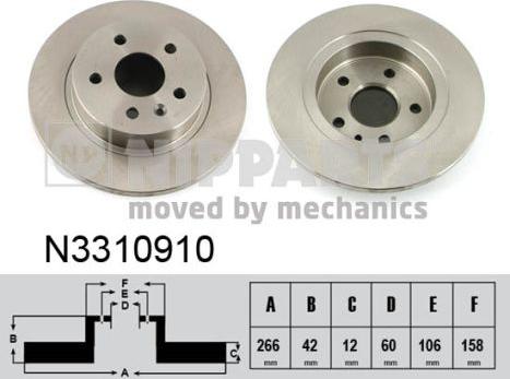 Nipparts N3310910 - Discofreno autozon.pro