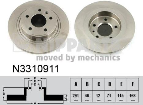 Nipparts N3310911 - Discofreno autozon.pro