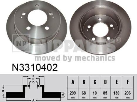 Nipparts N3310402 - Discofreno autozon.pro