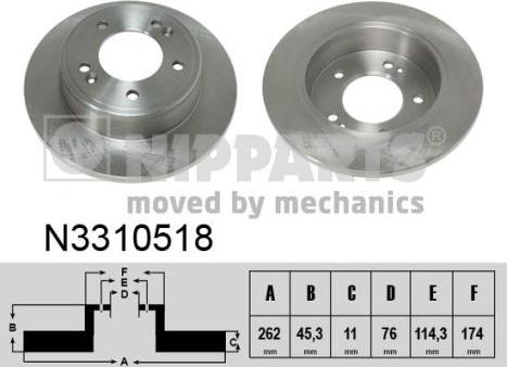 Nipparts N3310518 - Discofreno autozon.pro