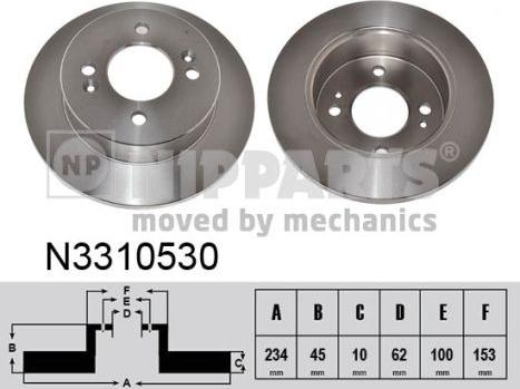 Nipparts N3310530 - Discofreno autozon.pro