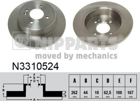 Nipparts N3310524 - Discofreno autozon.pro