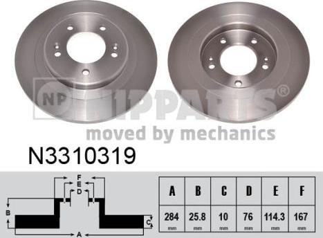 Nipparts N3310319 - Discofreno autozon.pro