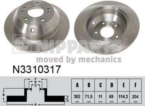 Nipparts N3310317 - Discofreno autozon.pro