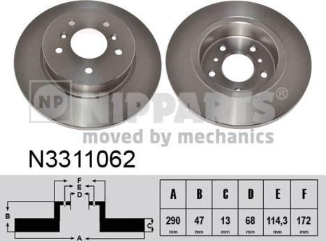 Nipparts N3311062 - Discofreno autozon.pro