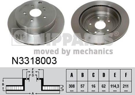 Nipparts N3318003 - Discofreno autozon.pro