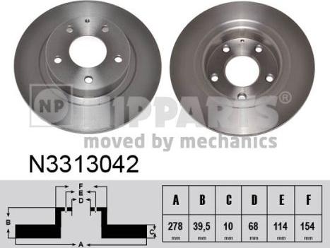 Nipparts N3313042 - Discofreno autozon.pro