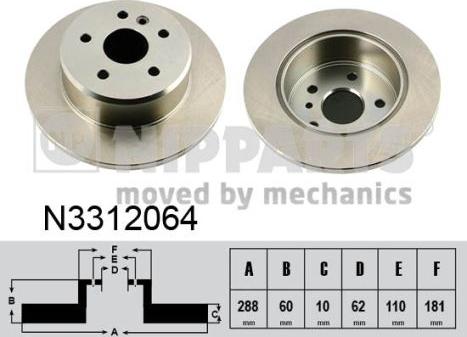 Nipparts N3312064 - Discofreno autozon.pro