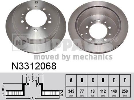 Nipparts N3312068 - Discofreno autozon.pro