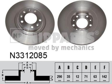 Nipparts N3312085 - Discofreno autozon.pro