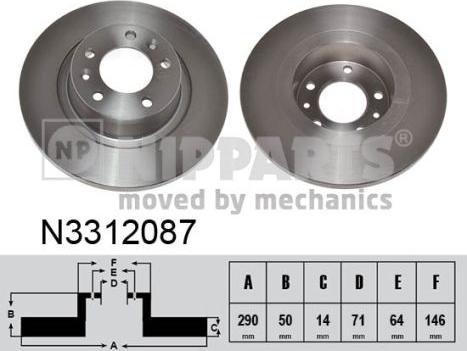 Nipparts N3312087 - Discofreno autozon.pro