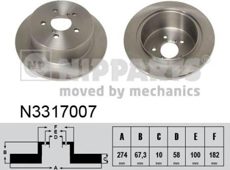 Nipparts N3317007 - Discofreno autozon.pro