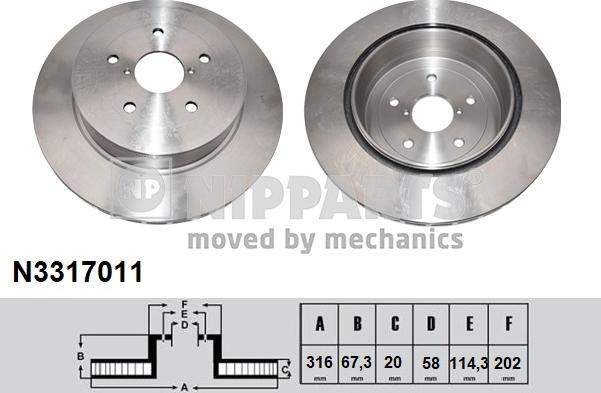 Nipparts N3317011 - Discofreno autozon.pro