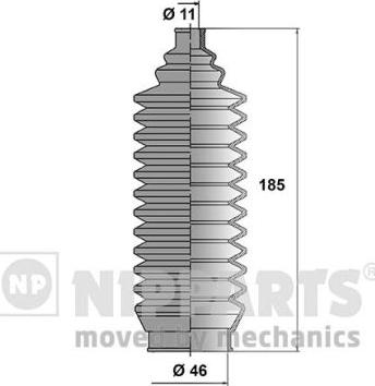 Nipparts N2845004 - Kit soffietto, Sterzo autozon.pro