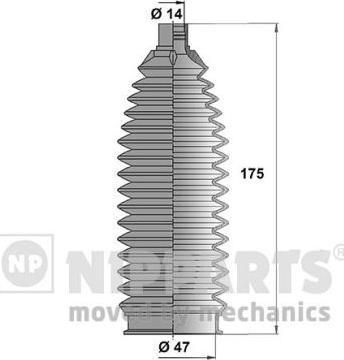 Nipparts N2845006 - Kit soffietto, Sterzo autozon.pro