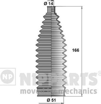 Nipparts N2845012 - Kit soffietto, Sterzo autozon.pro