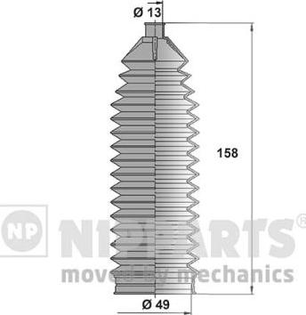 Nipparts N2840905 - Kit soffietto, Sterzo autozon.pro