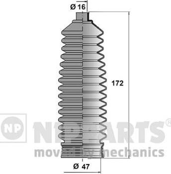 Nipparts N2840514 - Kit soffietto, Sterzo autozon.pro