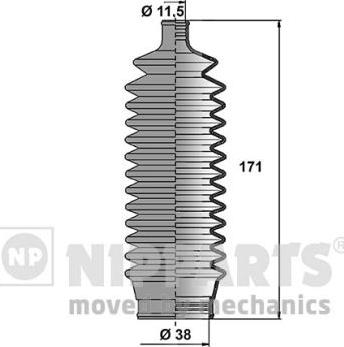 Nipparts N2843018 - Kit soffietto, Sterzo autozon.pro