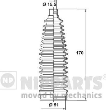 Nipparts N2843024 - Kit soffietto, Sterzo autozon.pro