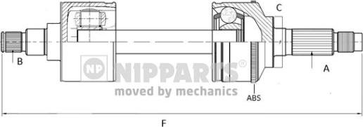 Nipparts N2804004 - Albero motore / Semiasse autozon.pro