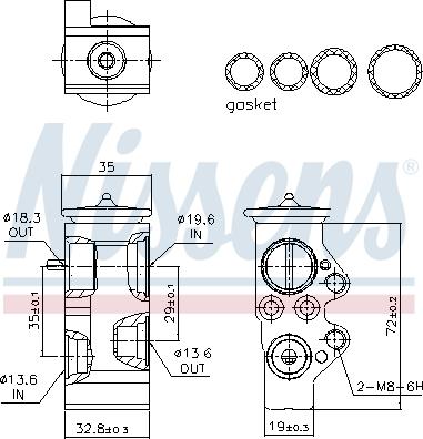 Nissens 999313 - Valvola ad espansione, Climatizzatore autozon.pro