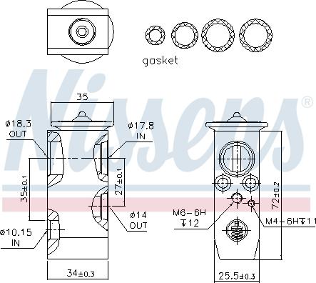 Nissens 999279 - Valvola ad espansione, Climatizzatore autozon.pro