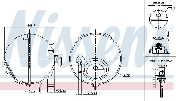 Nissens 996186 - Serbatoio compensazione, Refrigerante autozon.pro