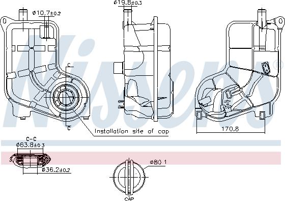 Nissens 996287 - Serbatoio compensazione, Refrigerante autozon.pro