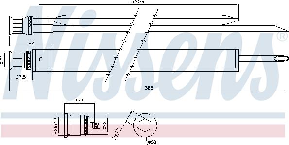 Nissens 95465 - Essiccatore, Climatizzatore autozon.pro