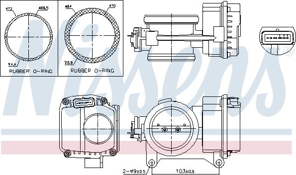 Nissens 955096 - Corpo farfallato autozon.pro