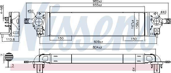 Nissens 96582 - Intercooler autozon.pro