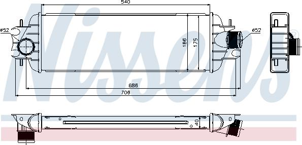 Nissens 96775 - Intercooler autozon.pro