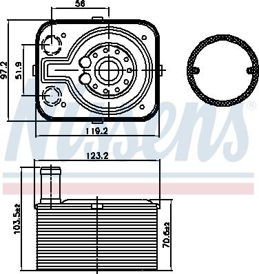 Nissens 90655 - Radiatore olio, Olio motore autozon.pro