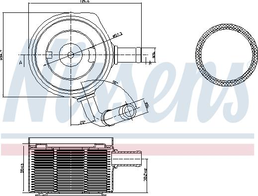 Nissens 90669 - Radiatore olio, Olio motore autozon.pro