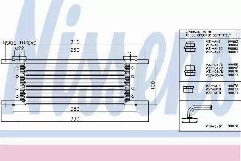 Nissens 90047 - Radiatore olio, Olio motore autozon.pro