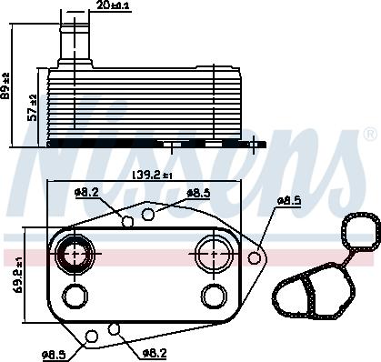 Nissens 90890 - Radiatore olio, Olio motore autozon.pro