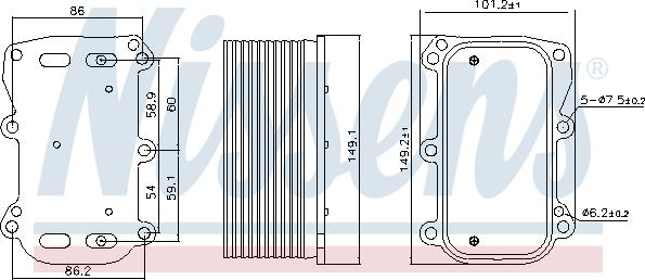 Nissens 90876 - Radiatore olio, Olio motore autozon.pro