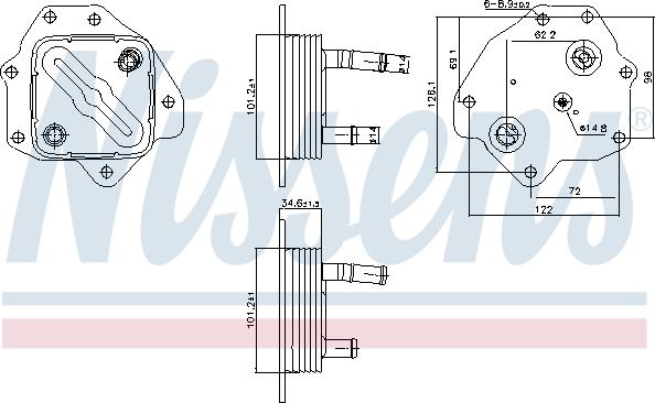 Nissens 91443 - Radiatore olio, Olio motore autozon.pro