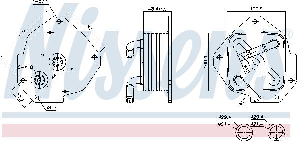 Nissens 91456 - Radiatore olio, Olio motore autozon.pro