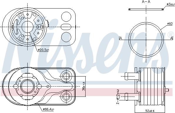 Nissens 91422 - Radiatore olio, Olio motore autozon.pro