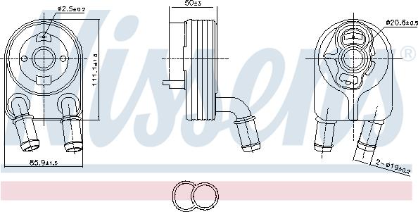 Nissens 91500 - Radiatore olio, Olio motore autozon.pro