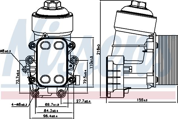 Nissens 91158 - Radiatore olio, Olio motore autozon.pro