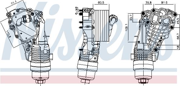 Nissens 91399 - Radiatore olio, Olio motore autozon.pro