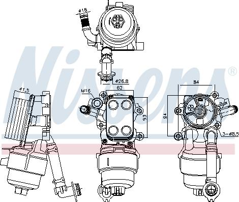 Nissens 91340 - Radiatore olio, Olio motore autozon.pro