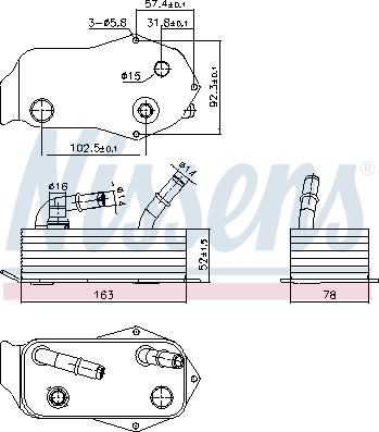 Nissens 91353 - Radiatore olio, Cambio automatico autozon.pro