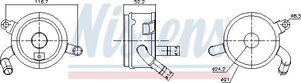 Nissens 91365 - Radiatore olio, Olio motore autozon.pro