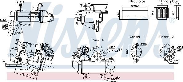 Nissens 989494 - Radiatore, Ricircolo gas scarico autozon.pro